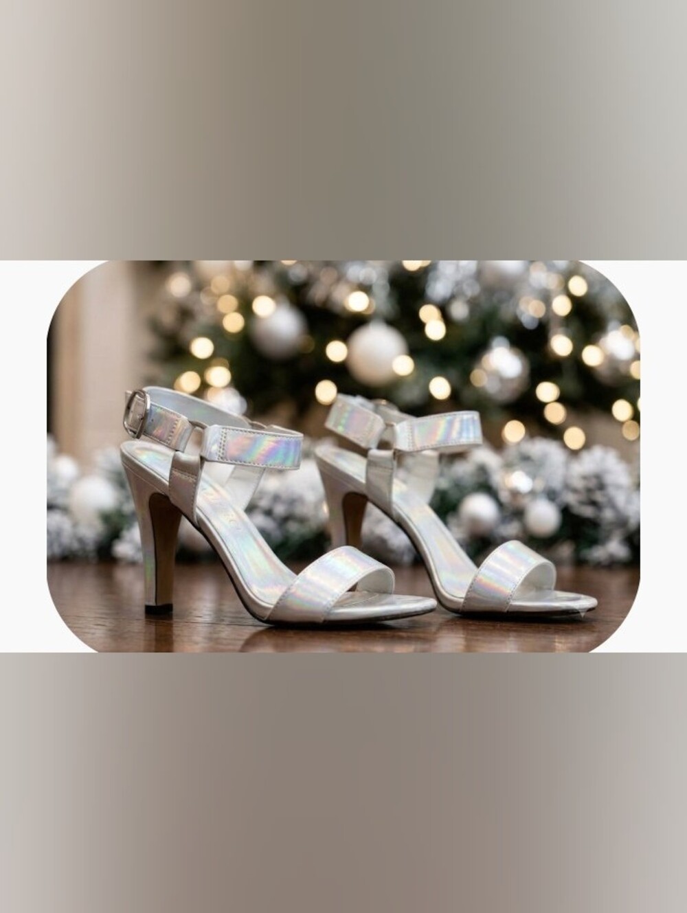 Silver Sandals Sparkling Holiday Wedding Guest Iridescent Cocktail Formal New